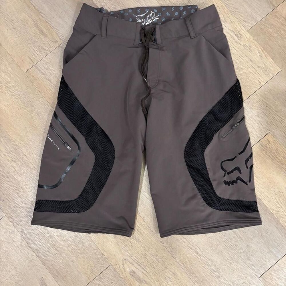 Fox-racing Men's Grey and Brown Shorts
